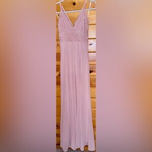 Lulu's Soft Pink Maxi Dress